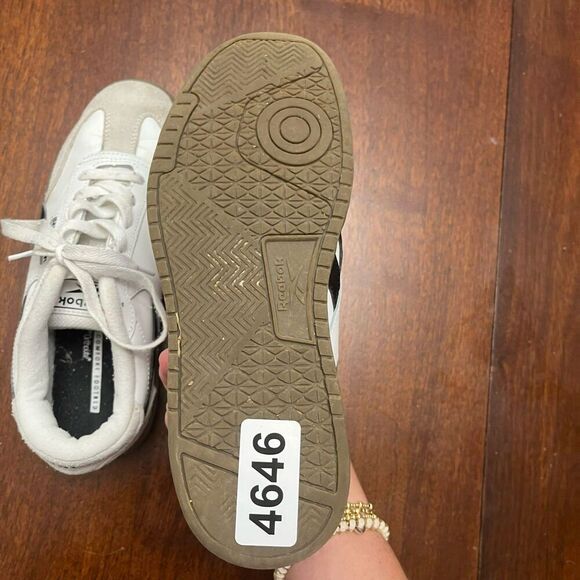 Reebok Womens Forte Lounger  White Black Athletic Sneakers 7.5 Lace Up Low Top - Picture 7 of 7